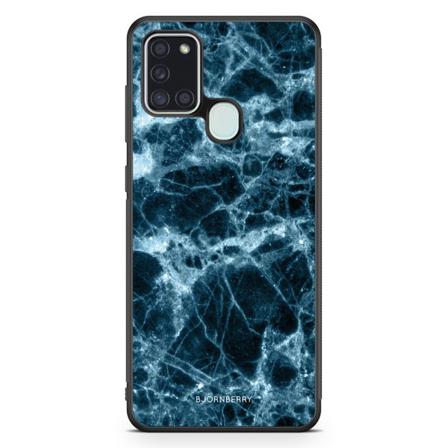 Bjornberry Skal Samsung Galaxy A21s - Blå Marmor