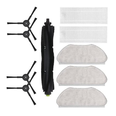 10 Tillbehör för 360 X100 / X100max Robotdammsugare Tvättsbar Huvud- och Sidoborste Mopp Cl