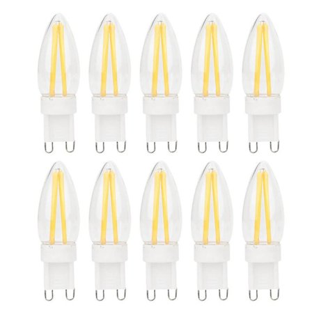 10 stk G9 Dæmpbar Lang Glødetråd BiPin LED-pære til Hjembilbelysning 3W AC220V