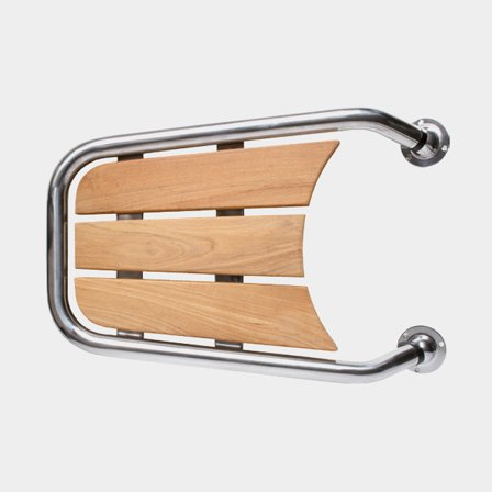 Bovspryd til motorbåd 1852-Marine, teak & syrefast rustfrit stål, 50 x 28 x 35 cm