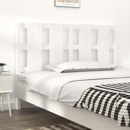 Vidaxl Sänggavel Vit 140,5x4x100 Cm Massiv Furu Vit