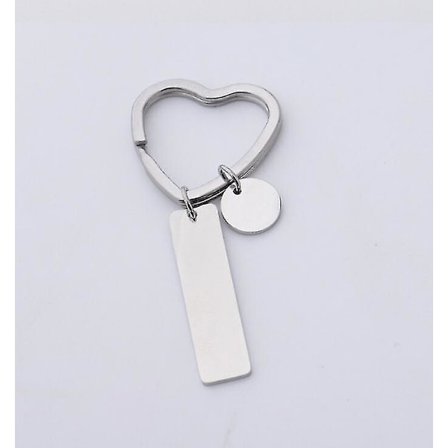 10 stk. Nøgleringe med Graveret Navn i Rustfrit Stål