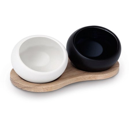 Rosendahl Fingersalt- og peberkar m. holder - Hvid og sort | KitchenOne