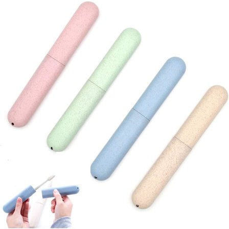 Tannbørsteetui, 4 stk bærbar tannbørsteetui Reise tannbørste