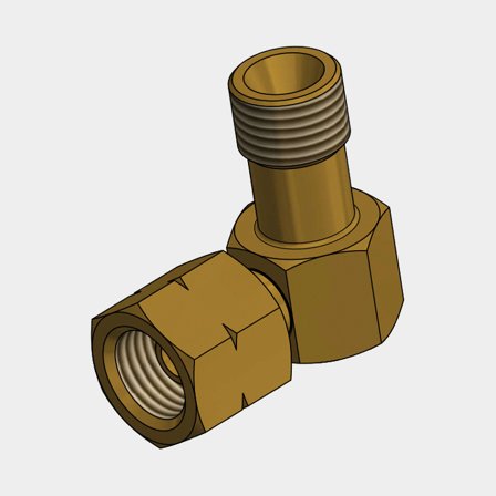 90° vinkelkoppling ¼" till reducerventil