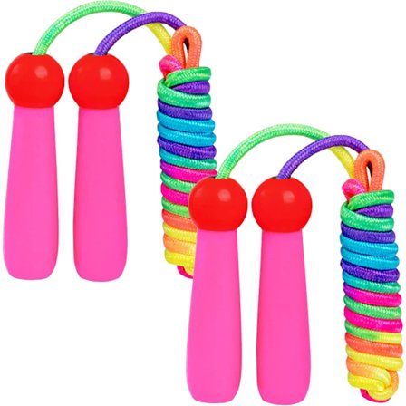 Hyppyköyttä lapset, [2 pakkausta] säädettävä puuvillaköysi puulla