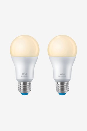 WiZ - WiFi Smart LED E27 60W Dæmpbar varm hvid 2-pak - Smart belysning - Fra Homeroom