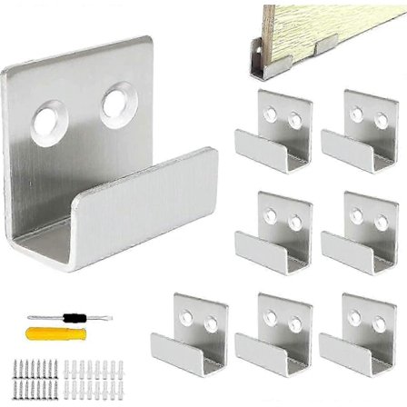 8 st Väggkrokar, Rostfritt Stål Väggspegel Fästning Last 50 kg för Badrum Kök Kraftig Krok Keramiska Plattor Tavelram Display Rack [DB]