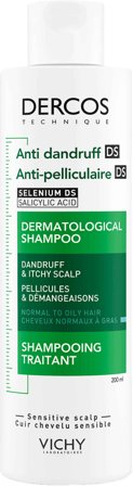 Vichy Dercos flassjampo til fet hodebunn 200 ml