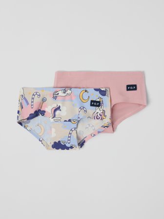 Polarn O. Pyret - 2-pack hipster briefs - 110|116 - Childrenswear - beige