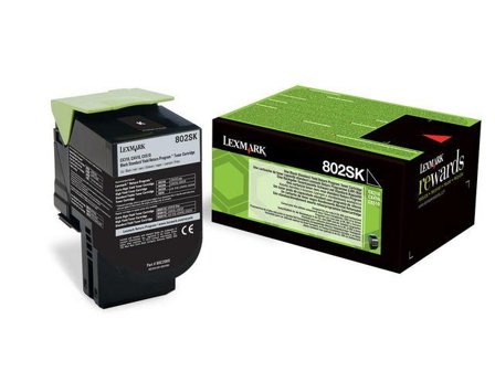 LEXMARK 802SK - svart - original - tonerpatron - LCCP, LRP