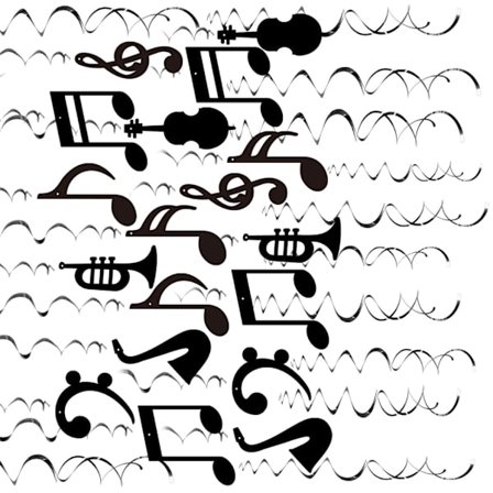 Musiknoder Musiktema Festdekorationer Musikalsk Node Til Fødselsdagsfest