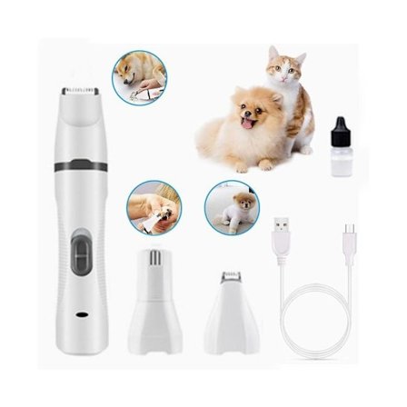 Lemmikkieläinten trimmeri - Musta - 3 in 1 - Ladattava - Hiljainen - Keraamiset terät