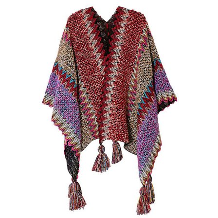 Dam Sjaltröja Varm Cape Cardigan Poncho