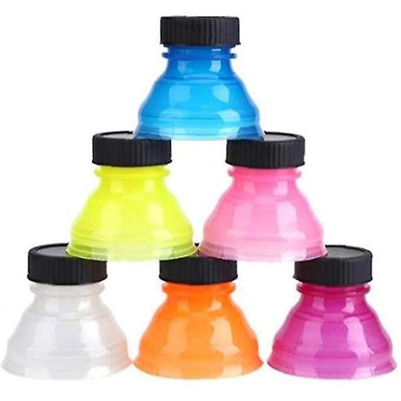 6 stk Drikkflaske Tetningslokk Støvtett Gjenbrukbar Snap On