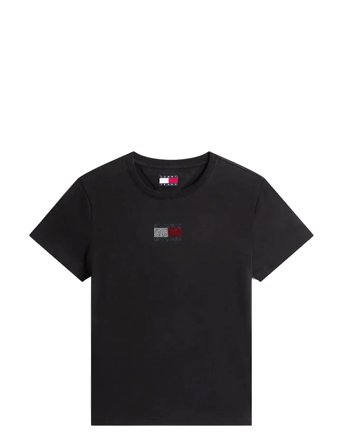 Tjw Reg Party Flag Tee Ext Black Tommy Jeans
