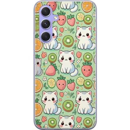 Yhteensopiva Puhelinkuori Samsung Samsung Galaxy A54 Suloiset kissat hedelmillä leikkisässä muotoilussa