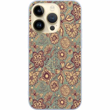 Apple Iphone 14 Pro Premium Skal Vintage Flowers