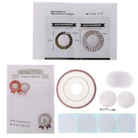 Diy Rosette Brosje Kit Håndlaget Bånd Blomster Lagingsverktøy Ba