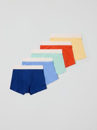 Polarn O. Pyret - 5-pack boxer shorts - 110 - 116 - Childrenswear - blue