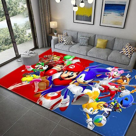 3D Sarjakuva Super Mario Painettu Olohuone Makuuhuone Matto Ryömivä Lattiamatto 2