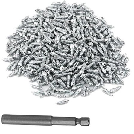 100 stk Sykkeldekk Pigger Snø Spikes Anti-Skli Skruer Dekk Pigger (Størrelse: A)