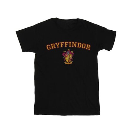 Harry Potter T-shirt i bomull med Gryffindors vapen, flickor, 7-8 år, svart