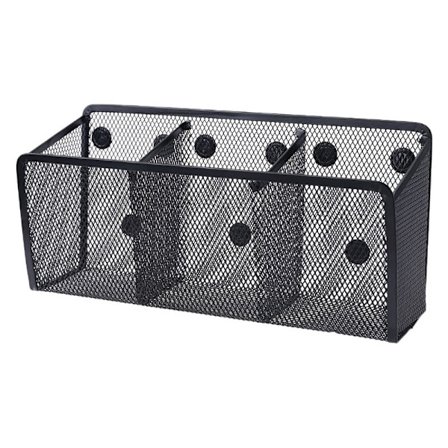 Mesh Magnetisk korg Förvaringslåda Blackboard Krita Penna Penna Makeup
