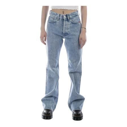 Amish, Wide Jeans Blauw, Dames, Maat:W27