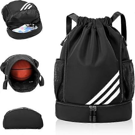 Ryggsekk for menn, treningsryggsekk for menn, sportsbag for kvinner med skoskap, tau-ryggsekk for menn[HK]