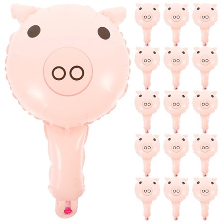 50 st Handhållna grisar i aluminiumfolie ballonger dekorativa folie ballonger dekorativa festballonger