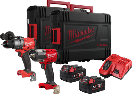 Milwaukee M18 FPP2F3-502X Verktygspaket med batteri och laddare, Maskiner & elverktyg