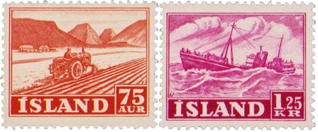 Island 1952 - AFA 276-277 - Postfrisk
