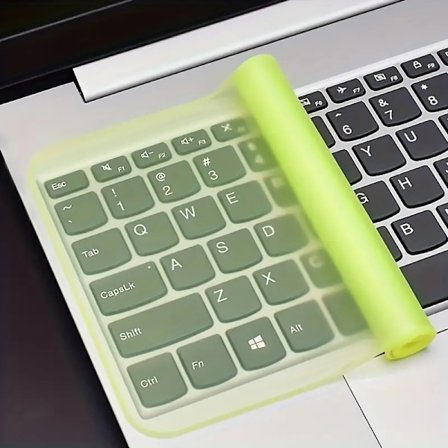14,3 X 5,2 tums silikonskydd för tangentbord för 15,6 tums 17,3 tums bärbara datorer med numeriskt tangentbord (Gul)