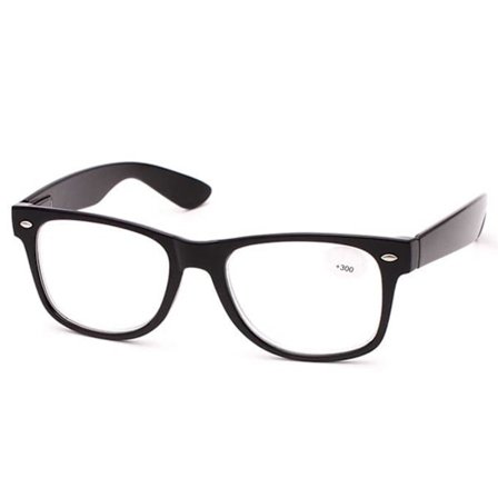 Matt sort Wayfarer lesebriller med styrke 2.0-FA11-