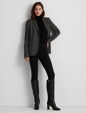 Lauren Ralph Lauren Stretch Twill Skinny Pant - Black - 34