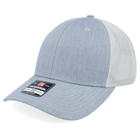 Richardson - 112 Split Heather Grey/Light Grey Trucker Trucker Grey Cap - @ Hatstore