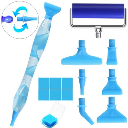 5D Harts Diamantmålning Penna Punkt Borr Penna Huvud med Limlera Rulle