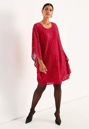 Cellbes of Sweden - Kort blondekjole i rød til damer i størrelse 38/40