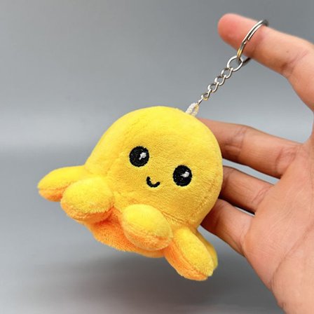 Mini Octopus e Plush Doll Reverse Toy Keychain Kawaii Fluffy St