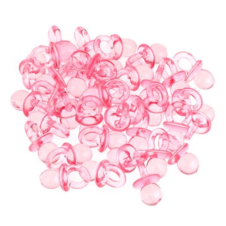 50 stk akryl baby smokker baby shower dekorasjon bord spredning (gjennomsiktig rød)