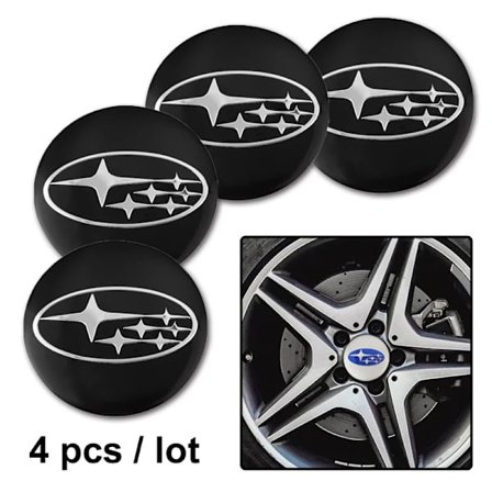 4 stk. 56 mm Bilhjul Center Nav Kapsel Badge Emblem Klistermærker til Subaru Outback WRX STI Forester Impreza Compledsorg BRZ XV