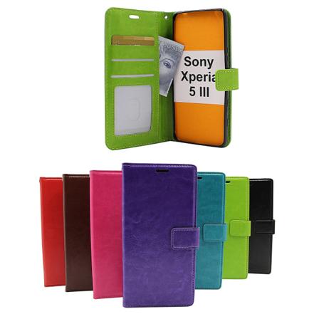 Crazy Horse Wallet Sony Xperia 5 III (XQ-BQ52) Turkos