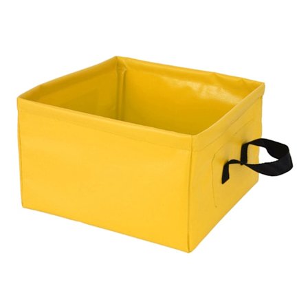 Sammenklappelig bækken lækagesikker bærbar sammenklappelig campingspand til rejsevandring 13L gul 13L