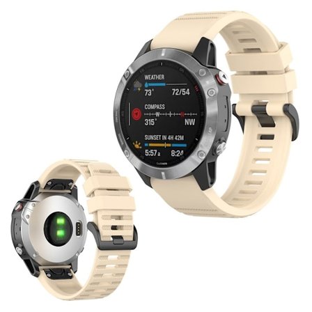 Garmin Fenix 6 hållbar klockarmband - Beige