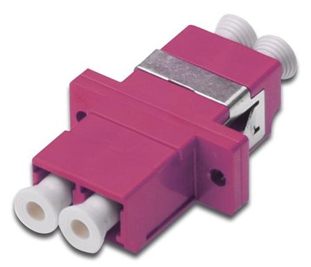 Digitus FO Coupler Duplex LC to LC MM OM4 Violet ceramic sleeve polymer housing incl. screws NS