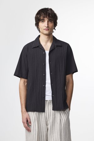 NN.07 Julio 5721 Shirt Male Black Organic Cotton
