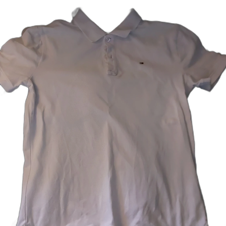 Vit pikétröja från Tommy Hilfiger