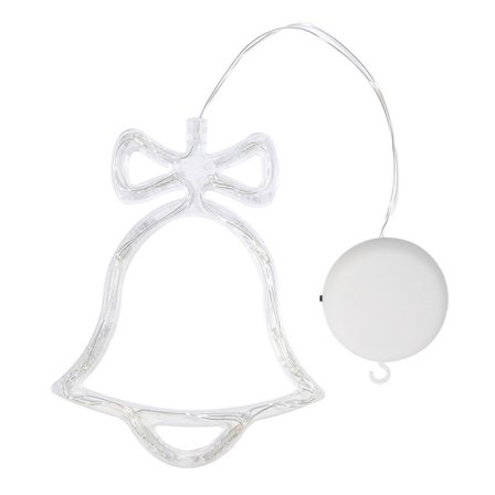 LED juledekoration hængende lys stue glas vindue juleklokke