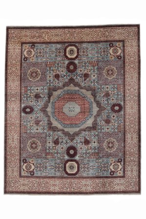 Noué À La Main Mamluk Tapis 243X304 De Laine Marron/Noir Grand